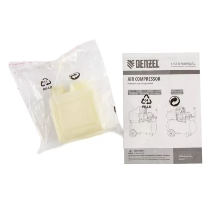 Компрессор воздушный, прямой привод DC1500/50, 1.5 кВт, 50 литров, 220 л/мин Denzel 58161 купить в Муравленко