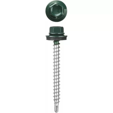 Саморезы СКД кровельные, RAL 6005 зеленый насыщенный, 35 х 4.8 мм, 1 800 шт, для деревянной обрешетки, STAYER 30300-48-035-6005 купить в Муравленко