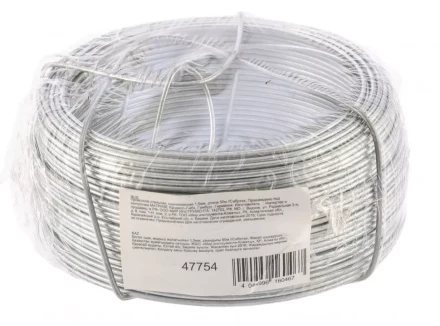 Проволока стальная оцинкованная 1,5 мм длина 50 м Сибртех 47754 купить в Муравленко