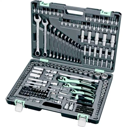 Набор инструмента 1/4 3/8 1/2 Cr-V S2 усиленный кейс 216 предметов STELS 14115 купить в Муравленко