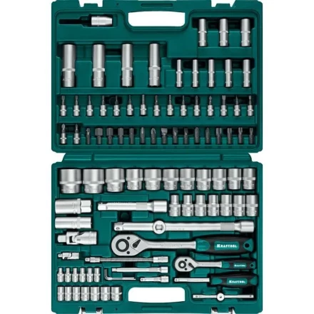 Набор KRAFTOOL &quot;EXPERT QUALITAT&quot;: Торцовые головки, 1/2&quot;, 1/4&quot;, 94 предмета 27883-H95_z03 купить в Муравленко