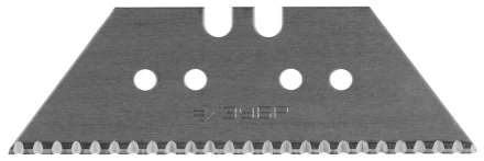 Лезвия ЗУБР &quot;ЭКСПЕРТ&quot;,&quot;СЕРРЕЙТОРНЫЕ&quot;, трапециевидные, улучш инструмен сталь У8А,тип А24,в боксе,10шт 09718-24-10 купить в Муравленко