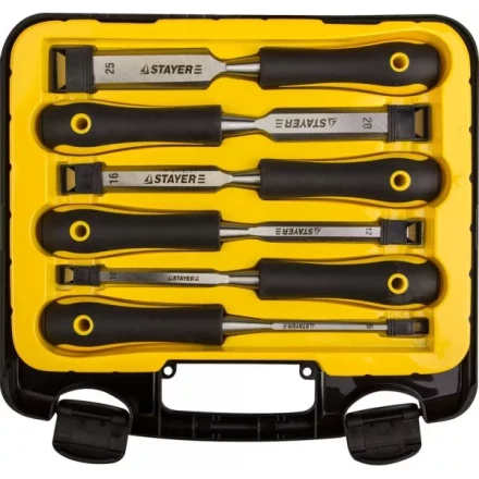 Набор cтамесок с двухкомпонентными ручками, 6/10/12/16/20/25мм, 6шт, STAYER Profi 18205-H6 купить в Муравленко