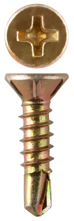 Саморезы ЗУБР &quot;МАСТЕР&quot; со сверлом для оконного профиля, жёлтопассивированные, 3.9x19мм, 750шт 4-300231-39-019 купить в Муравленко