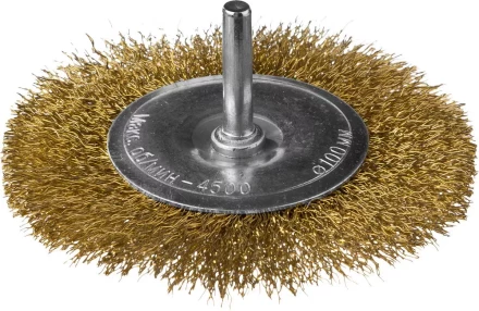 DEXX. Щетка дисковая для дрели, витая стальная латунированная проволока 0,3мм, 100мм 35110-100 купить в Муравленко