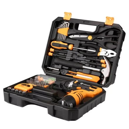 Дрель аккумуляторная DKCD12FU-Li DEKO + набор 104 инструмента для дома, 063-4112 купить в Муравленко