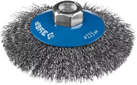 ЗУБР &quot;ПРОФЕССИОНАЛ&quot;. Щетка коническая для УШМ, витая стальная проволока 0,3мм, 115ммхМ14 35265-115_z02 купить в Муравленко