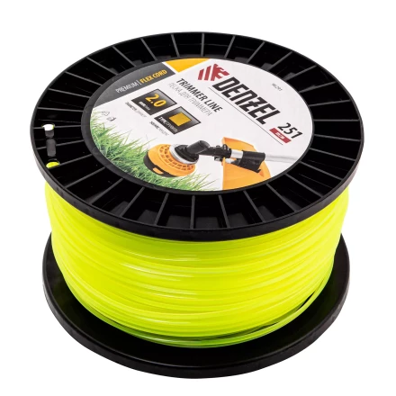 Леска для триммера квадрат, 2,0мм х 251м, на DIN катушке FLEX CORD// Denzel 96291 купить в Муравленко