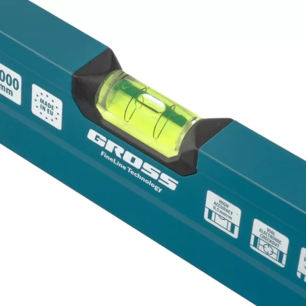 Уровень алюминиевый 1500 мм 2 рукоятки фрезеровка 3 глазка Prazision Gross 34444 купить в Муравленко