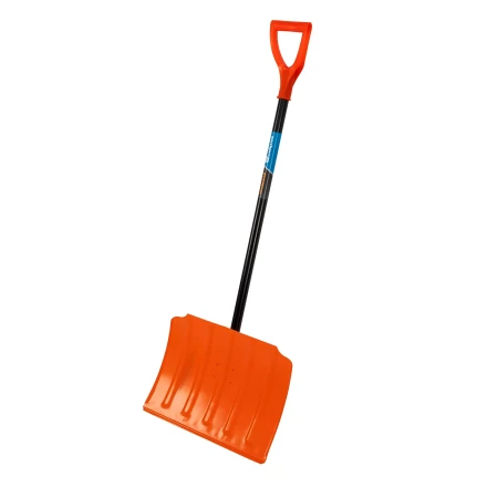 Лопата для уборки снега стальная Сибртех, 470х335х1335 мм, стальной черенок, Россия, 61656 купить в Муравленко