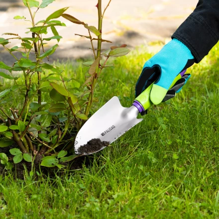 Совок посадочный широкий, обрез. рукоятка, может использ. с удлин. ручкой 63016, 63017 Palisad 630018 купить в Муравленко