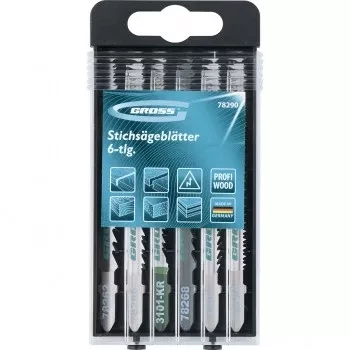 Набор полотен для электролобзика по дереву 6шт DIY пластиковый кейс GROSS 78291 купить в Муравленко