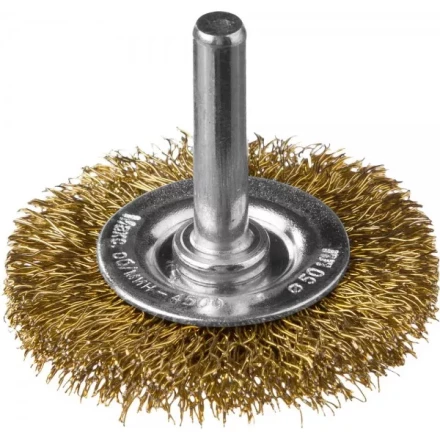 DEXX. Щетка дисковая для дрели, витая стальная латунированная проволока 0,3мм, 50мм 35110-050 купить в Муравленко