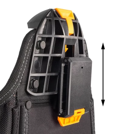 Быстросъемная поясная сумка модульного типа на клипсе с держателями для молотка и рулетки КВТ СМ-02 (83136) купить в Муравленко