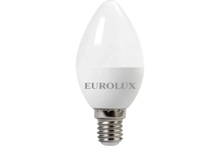 Лампа светодиодная EUROLUX LL-E-C37-7W-230-4K-E14 76/2/8 купить в Муравленко