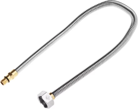 Подводка ЗУБР &quot;ЭКСПЕРТ&quot; сильфонная из нержавеющей стали, для смесителя, укороченная, г/ш (гайка-штуцер), 1/2&quot;, 0,5м 51012-050 купить в Муравленко