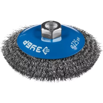 ЗУБР &quot;ПРОФЕССИОНАЛ&quot;. Щетка коническая для УШМ, витая стальная проволока 0,3мм, 125ммхМ14 35265-125_z02 купить в Муравленко