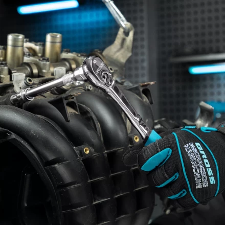 Ключ-трещотка 3/8&quot; Gross 14054, CrV, 90 зубьев, усиленный, хром купить в Муравленко