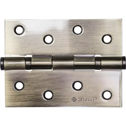 Петля универсальная ЗУБР &quot;ЭКСПЕРТ&quot;, 2 подшипника, цвет латунь (PB), с крепежом, 100х75х2,5мм, 2 шт 37601-100-1 купить в Муравленко