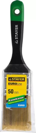 STAYER “KANEKARON-EURO”. Кисть плоская, искусственная щетина, деревянная ручка, 50мм 0106-050 купить в Муравленко