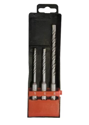 Набор буров по бетону 5х110 6х110 8х160 мм 3 шт в пластиковой коробке SDS PLUS MATRIX 71093 купить в Муравленко