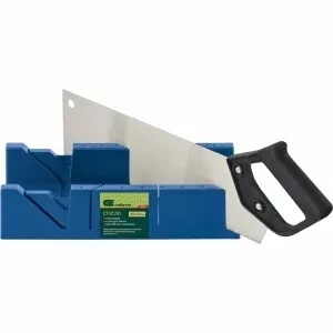 Стусло пластиковое синее,4 угла для запила+пила 450мм СИБРТЕХ 22538 купить в Муравленко