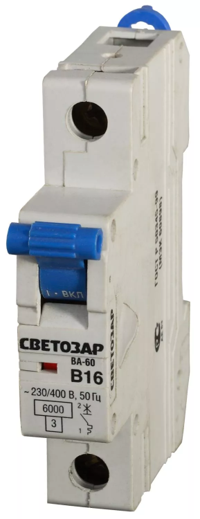 Выключатель автоматический СВЕТОЗАР 1-полюсный, 40 A, "B", откл. сп. 6 кА, 230 / 400 В SV-49051-40-B купить в Муравленко