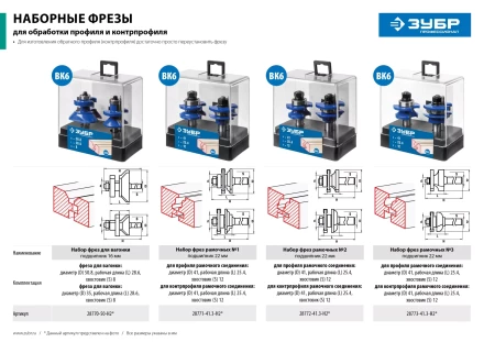 Наборы фрез рамочных №3 серия ПРОФЕССИОНАЛ купить в Муравленко