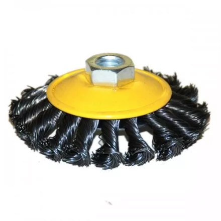 Щетка для УШМ М14/100 мм выгнутая сталь витая 51571 купить в Муравленко