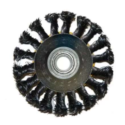 Щетка для УШМ М14/100 мм выгнутая сталь витая 51571 купить в Муравленко
