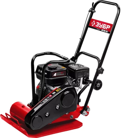 ЗУБР 15 кН, 80 кг, бензиновая виброплита (ВПБ-15 Г) купить в Муравленко