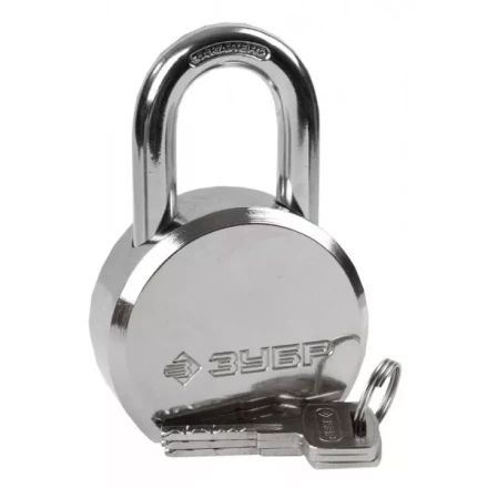 Замок ЗУБР &quot;ЭКСПЕРТ&quot; навесной, стальной корпус, закаленная дужка, 65мм 37271-65 купить в Муравленко