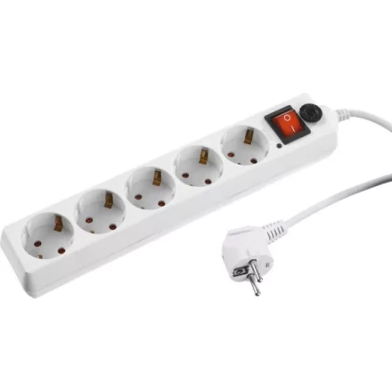 Сетевой фильтр STAYER &quot;MASTER&quot; электрический, 5 гнезд, макс. мощн. 2200 Вт, 1.5м 55066-1.5 купить в Муравленко