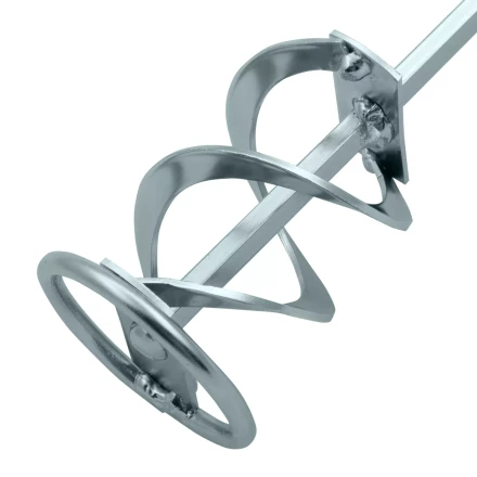 Миксер для красок и штукатурных смесей Denzel, 60 х 400 мм, оцинкованный, шестигранный хвостовик 8 мм, 848437 купить в Муравленко