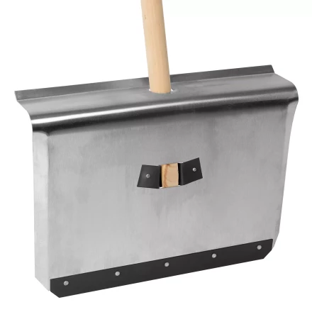 Лопата для уборки снега тротуарная Сибртех 61658, алюминиевая,500х400х1420мм, деревянный черенок, Россия купить в Муравленко