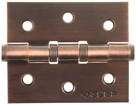 Петля универсальная ЗУБР &quot;ЭКСПЕРТ&quot;, 2 подшипника, цвет ст. медь (AC), с крепежом, 75х63х2,5мм, 2 шт 37601-075-6 купить в Муравленко