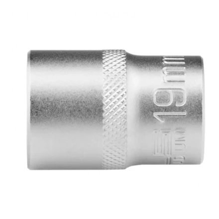 Головка торцевая 19 мм двенадцатигранная CrV под квадрат 1/2 хромированная Stels 13665 купить в Муравленко