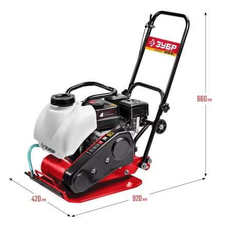 ЗУБР 15 кН, 80 кг, бензиновая виброплита (ВПБ-15 А) купить в Муравленко