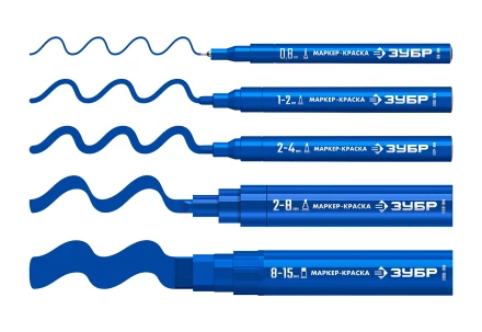 ЗУБР МК-800 синий, 2-8 мм клиновидный маркер-краска (06327-7) купить в Муравленко