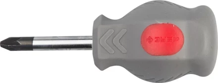 Отвертка ЗУБР &quot;МАСТЕР&quot; &quot;ТЕХНИК&quot; STUBBY, Cr-v, эргономичная двухкомпонентная рукоятка, PZ №2, 38мм 25063-38-2_z01 купить в Муравленко