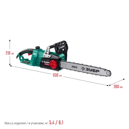 ЗУБР 2700 Вт, 45 см шина, электрическая цепная пила (ПЦ-2745) купить в Муравленко