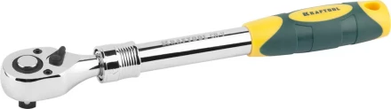 Трещотка для торцовых головок KRAFTOOL &quot;PRO&quot;, телескопическая, Сr-V сталь, 72 зубца, 1/2&quot; 27798-1/2 купить в Муравленко