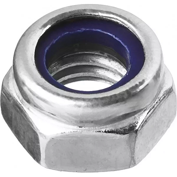 Гайка DIN 985 с нейлоновым кольцом, M10, 4 шт, кл. пр. 6, оцинкованная, ЗУБР 303586-10 купить в Муравленко
