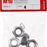 Гайка DIN 985 с нейлоновым кольцом, M10, 4 шт, кл. пр. 6, оцинкованная, ЗУБР 303586-10 купить в Муравленко