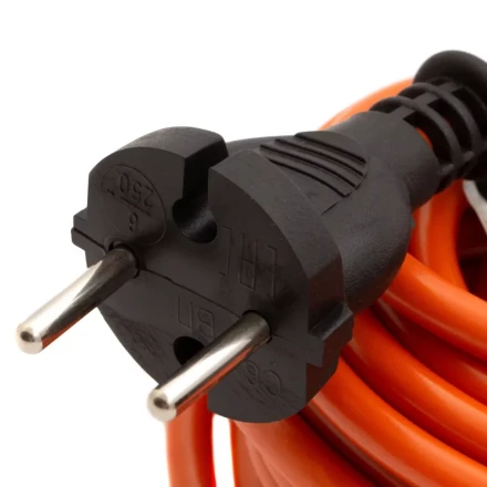 Удлинитель-шнур силовой 10 м, 6А, тип УХз6, ПВС, 1 розетка без заземления Сибртех 95811 купить в Муравленко