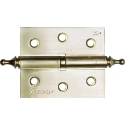 Петля универсальная ЗУБР &quot;ЭКСПЕРТ&quot;, 2 подшипника, цвет хром (CP), с крепежом, 125х75х2,5мм, 2 шт 37601-125-2