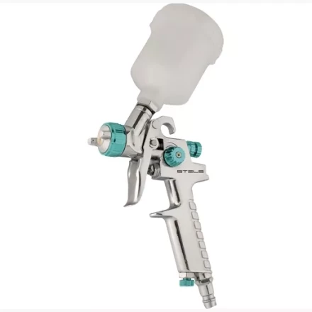 Пневматический краскопульт AG 810 HVLP, гравитационный, сопло 0,8 мм и 1 мм Stels 57361 купить в Муравленко