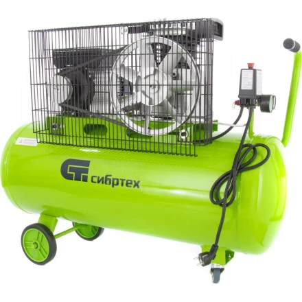 Компрессор масляный поршневой ременной привод Сибртех КР-2200/100 58042 купить в Муравленко