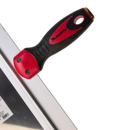 Шпатель фасадный из нержавеющей стали, 450 мм, двухкомпонентная ручка, широкое полотно Matrix 85543 купить в Муравленко