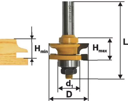 Фреза комбинированная рамочная ф41х24мм хв. 12мм 46526 купить в Муравленко